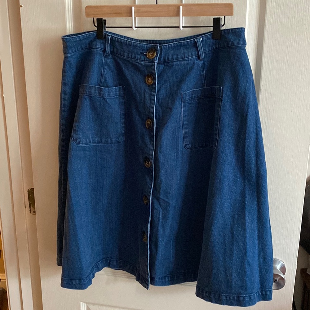 ModCloth In Love With Everywhere denim skirt